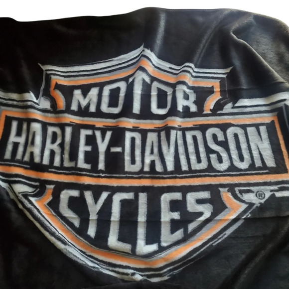Harley Davidson throw blanket - Picture 2 of 3